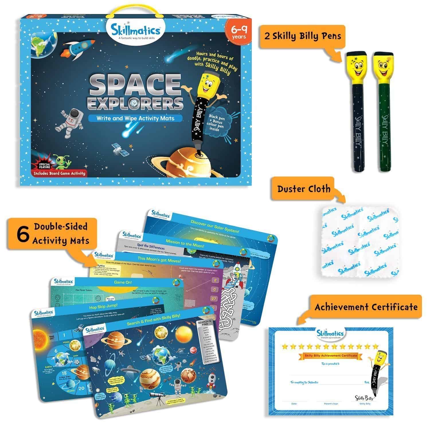 Skillmatics Space Explorers - Teach Kids About Space - Write &amp; Wipe image 2