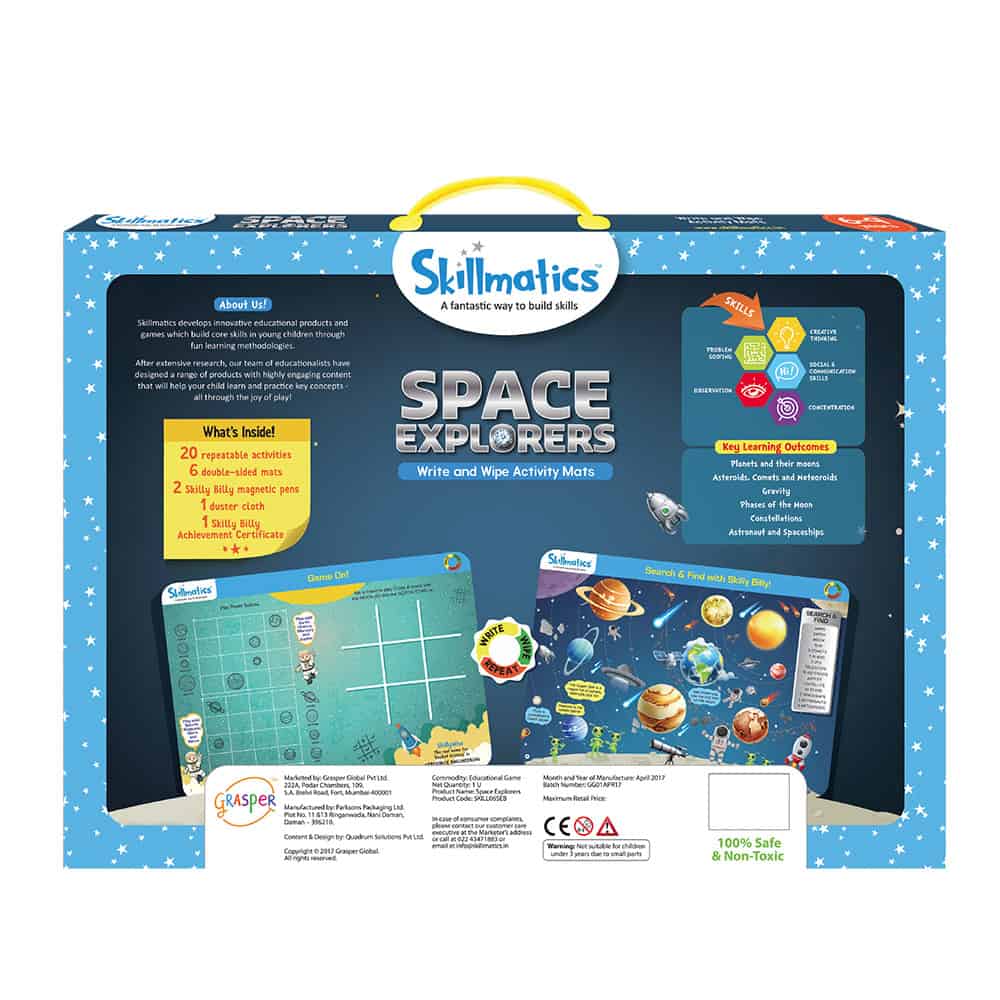 Skillmatics Space Explorers - Teach Kids About Space - Write &amp; Wipe image 1