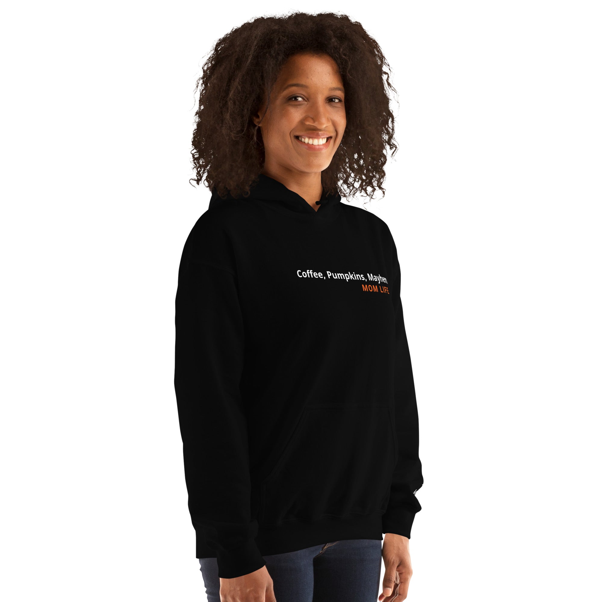 Coffee, Pumpkins, Mayhem- Mom Life- Unisex Hoodie image 5