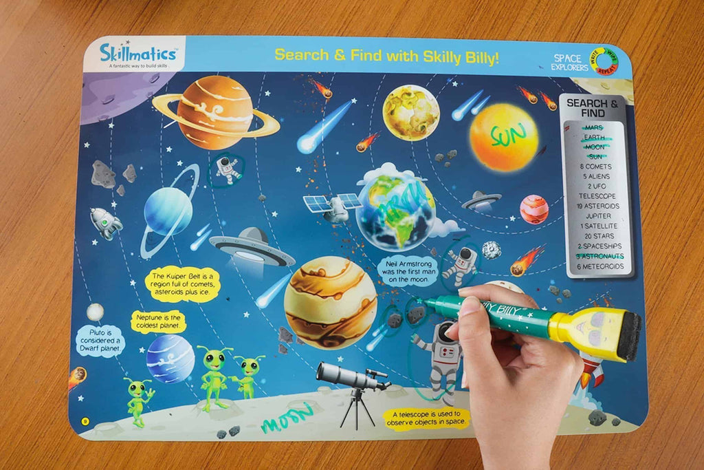 Skillmatics Space Explorers - Teach Kids About Space - Write &amp; Wipe image 3