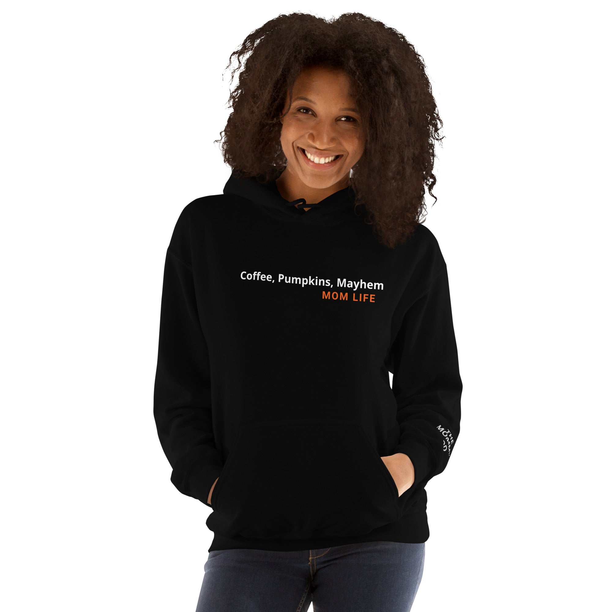 Coffee, Pumpkins, Mayhem- Mom Life- Unisex Hoodie image 0